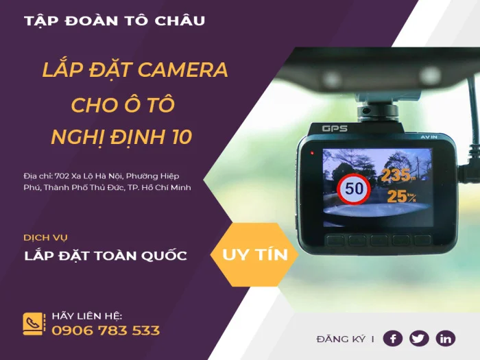 Lắp đặt camera hành trình ô tô theo nghị định 10 toàn quốc