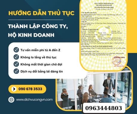 Đăng ký thành lập công ty online nhanh gọn ở Vĩnh Phúc