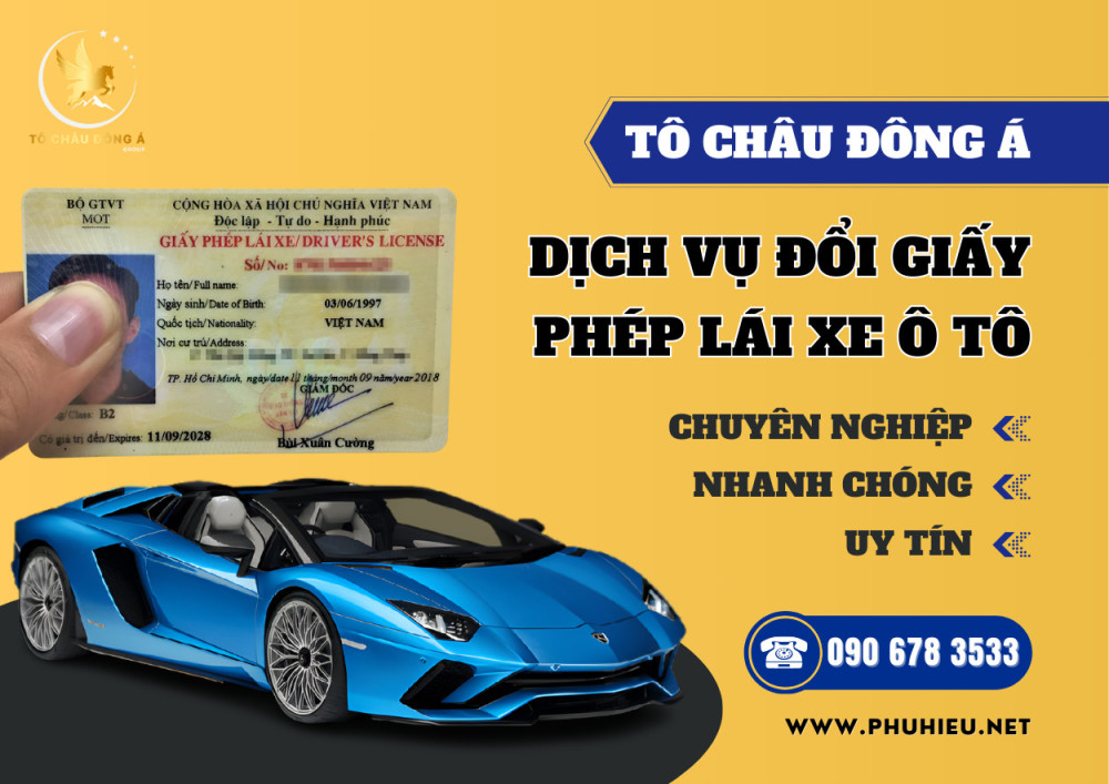 Dch vụ đổi bằng lái xe ô tô siêu nhanh tại Cao Bằng