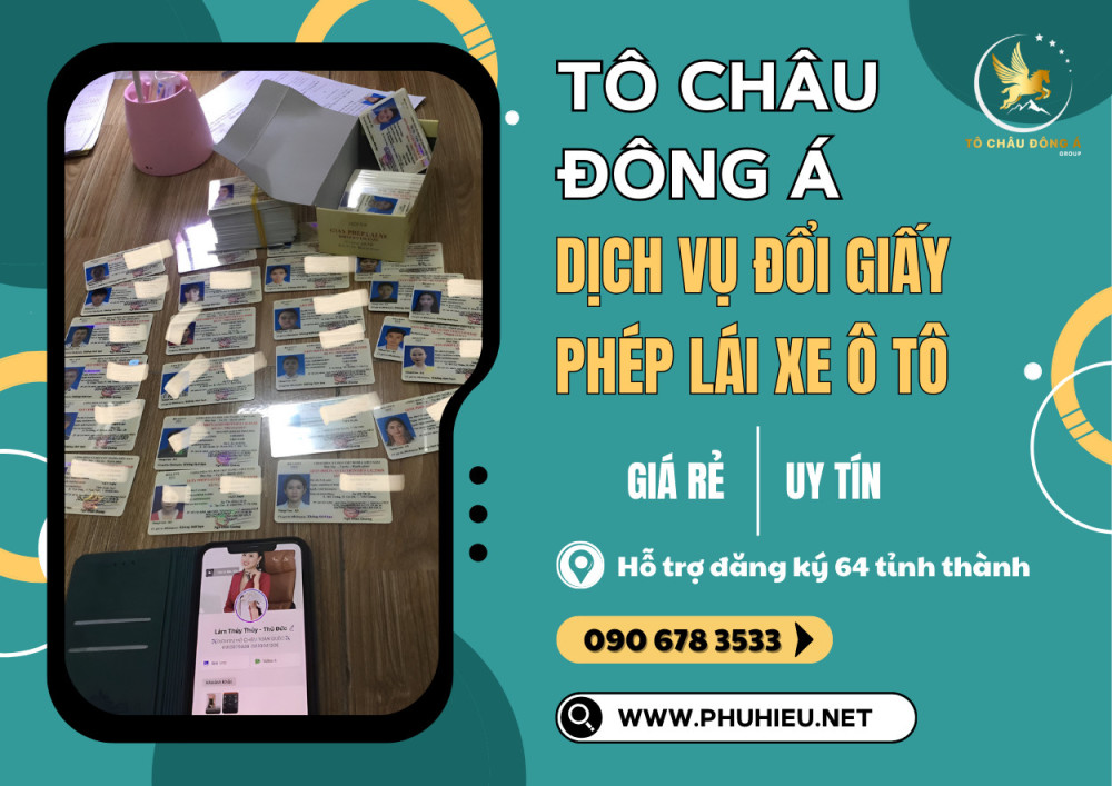 Dch vụ đổi bằng lái xe ô tô siêu nhanh tại Hà Nam