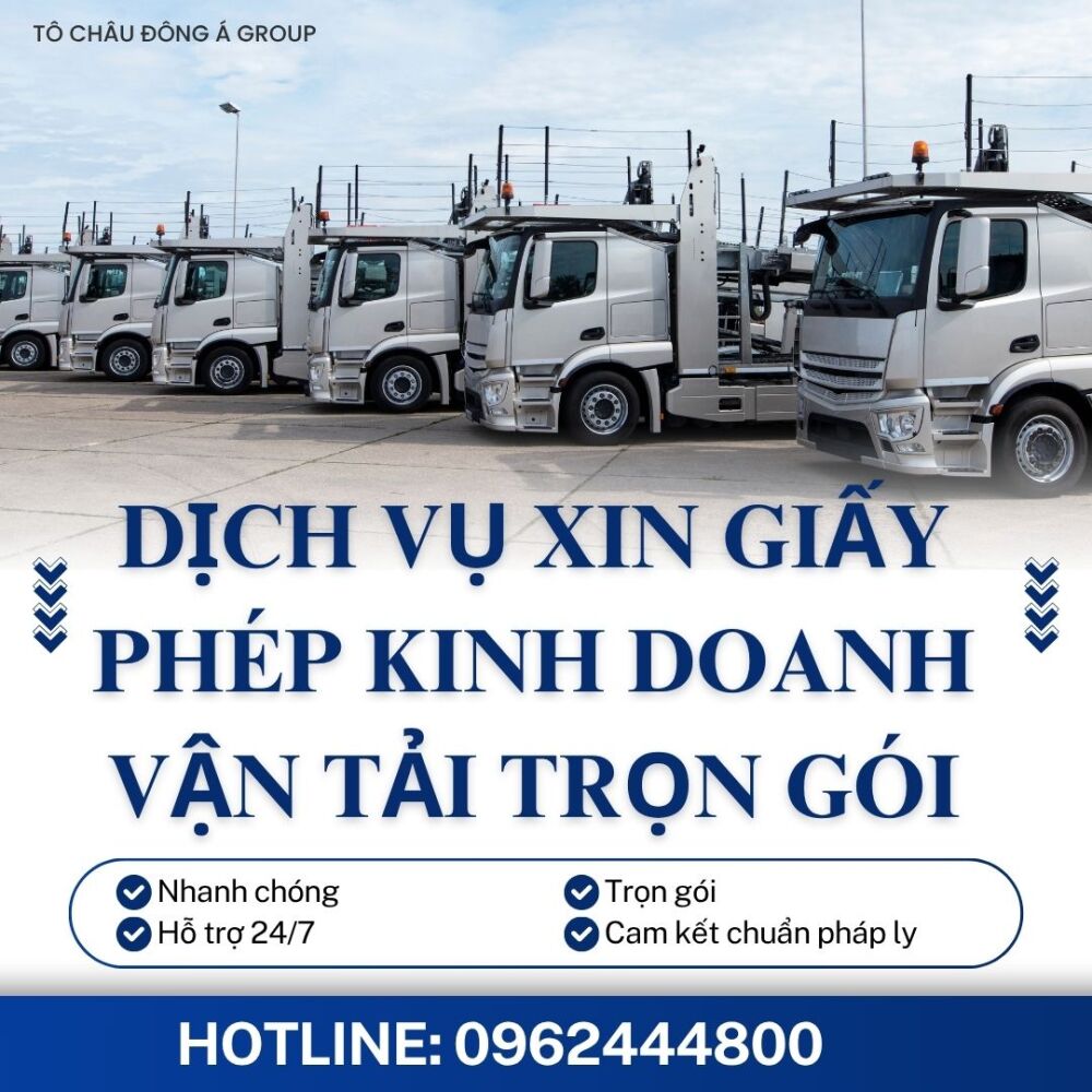 DỊCH VỤ XIN GIẤY PHÉP KINH DOANH VẬN TẢI TRỌN GÓI NHANH NHẤT CÀ MAU