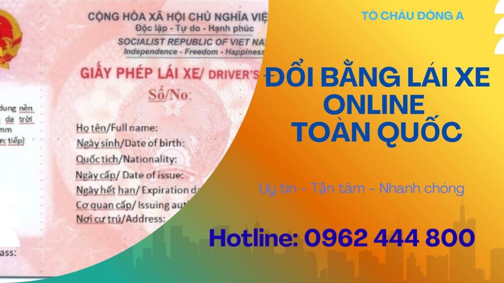 ĐỔI BẰNG LÁI XE Ô TÔ ONLINE ĐƠN GIẢN TẠI THANH HÓA