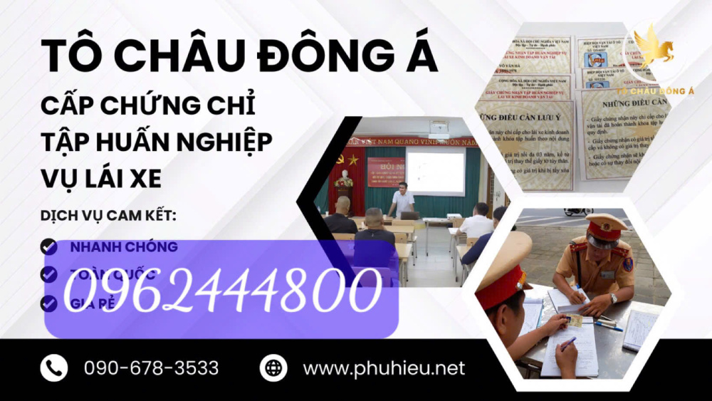 Làm giấy chứng nhận tập huấn nghiệp vụ tài xế giá sốc tại Sài Gòn