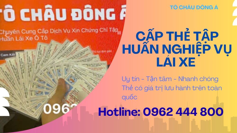 Làm thẻ tập huán nghiệp vụ lái xe online tại Cao Bằng