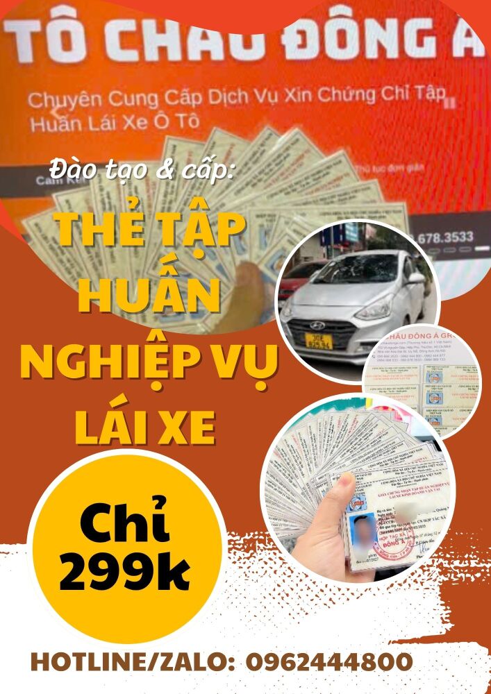 Làm thẻ tập huấn nghiệp vụ lái xe tại Thanh Hóa