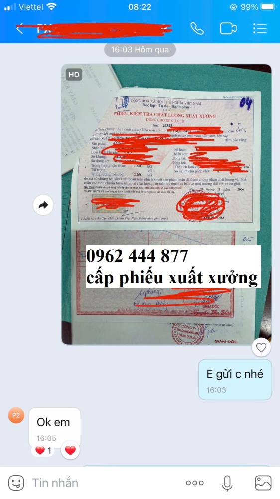 Cấp phiếu xuất xưởng tại Bình dương