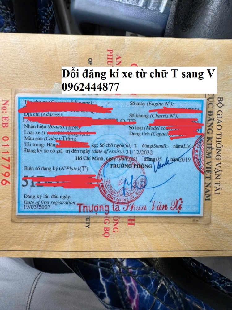 Dịch vụ đổi cà vẹt T sang V ở Bình Dương