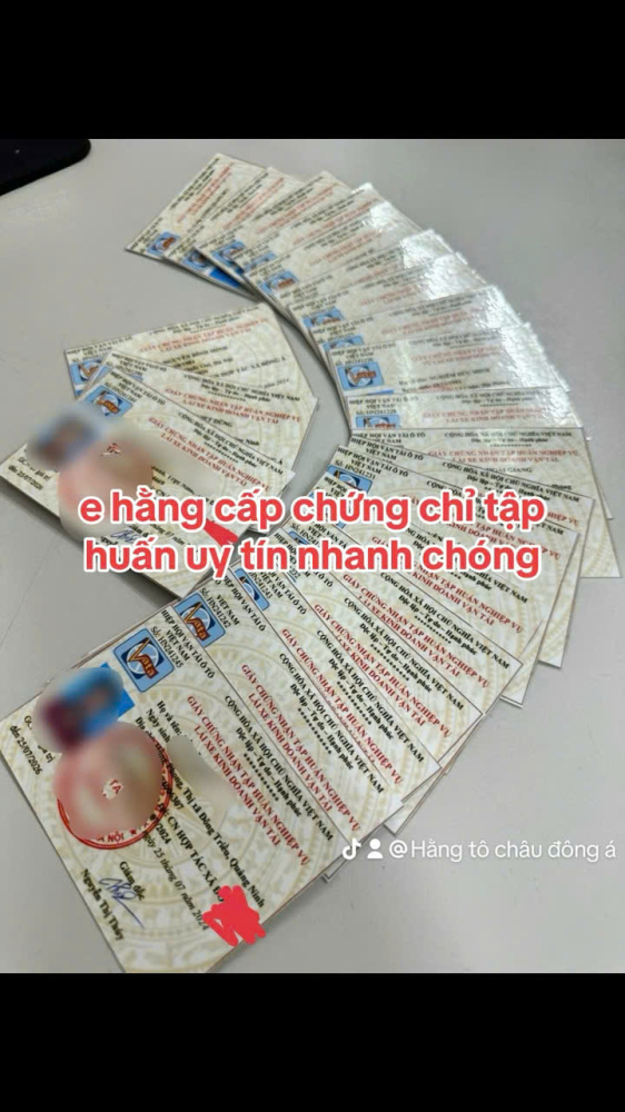 dịch vụ làm trọn gói chứng chỉ tập huấn nghiệp vụ lái xe ở Lai Châu