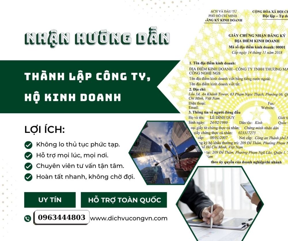 Dịch vụ thay đổi người đại diện pháp luật cho doanh nghiệp ở Quận 1 Hồ Chí Minh