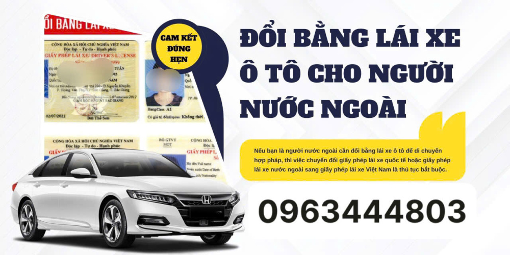 Đổi bằng lái xe cho người nước ngoài tại Việt Nam ở tỉnh Thái Nguyên