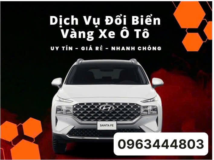 Đổi biển vàng xe ô tô kinh doanh vận tải tại Gia Lai