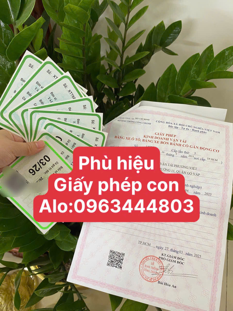 Gắn tem phù hiệu xe tại Thái Bình uy tín