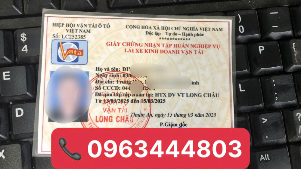 Làm chứng chỉ tập huấn nghiệp vụ lái xe tại Hải An-Hải Phòng