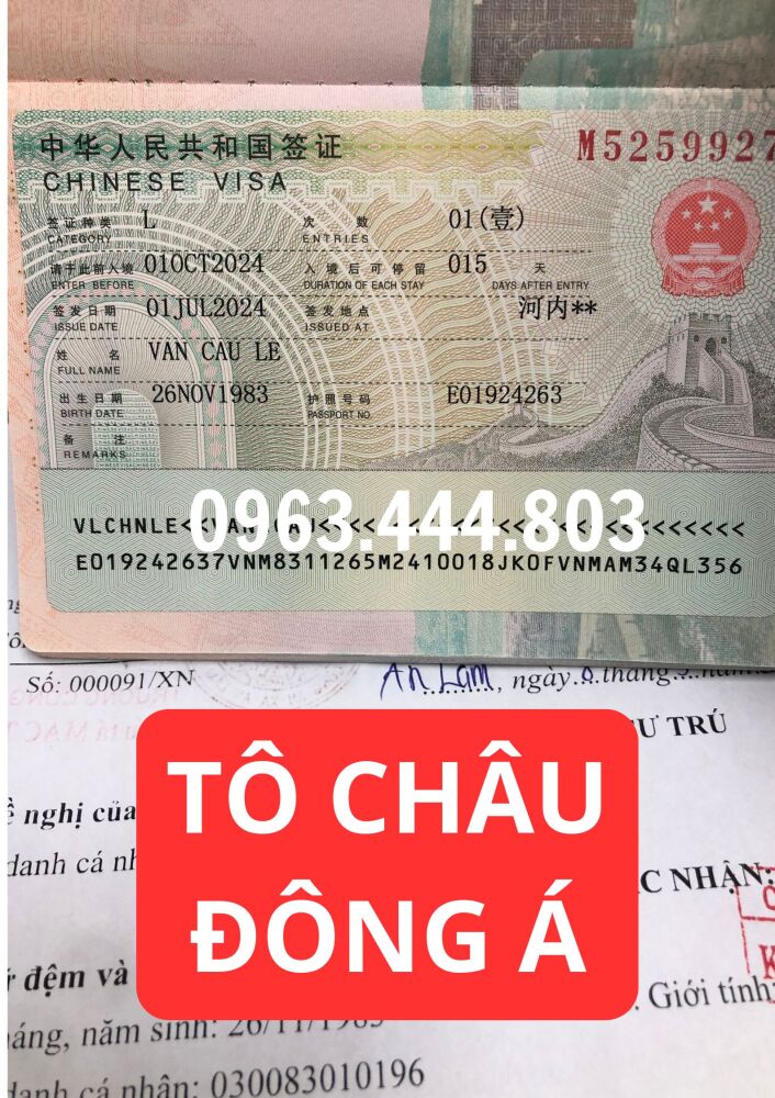 Làm Visa Trung Quốc tại Hà Giang nhanh chóng 3-5 ngày