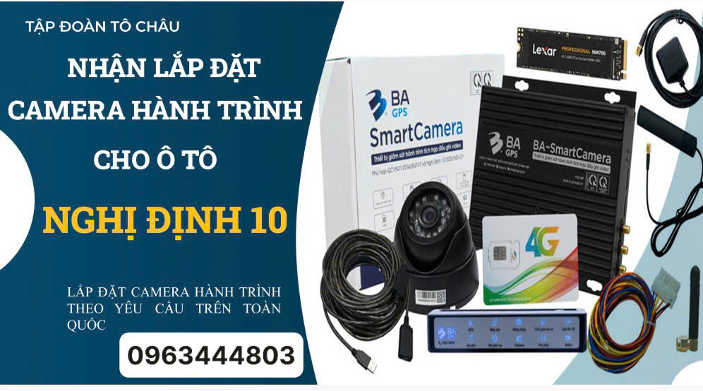 Lắp đặt camera nghị định 10 cho xe trên toàn quốc