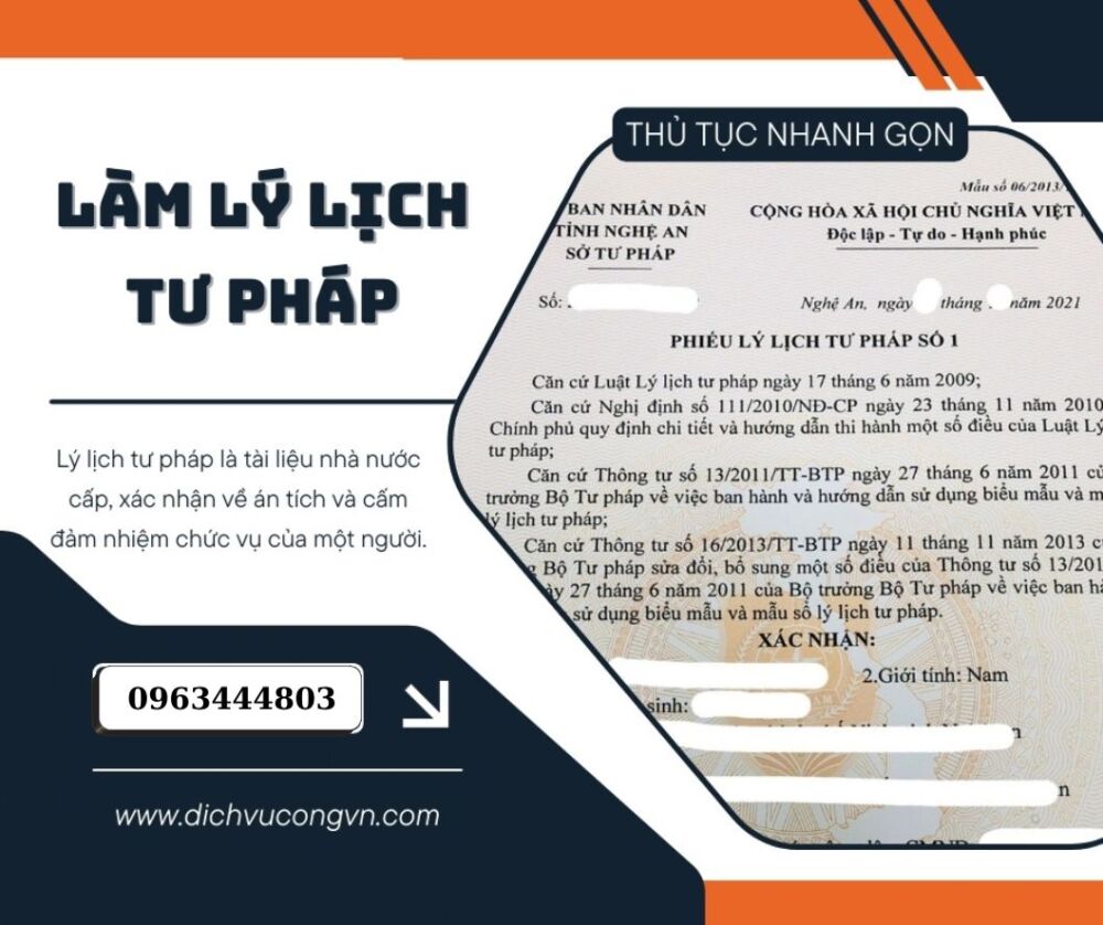 Xin phiếu lý lịch tư pháp không còn khó khăn gì tại  Hà Tĩnh
