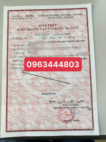 Làm Giấy phép kinh doanh vận tải dịch vụ tại Hải Dương