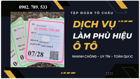 LÀM PHÙ HIỆU XE Ô TÔ TẠI PHÚ YÊN