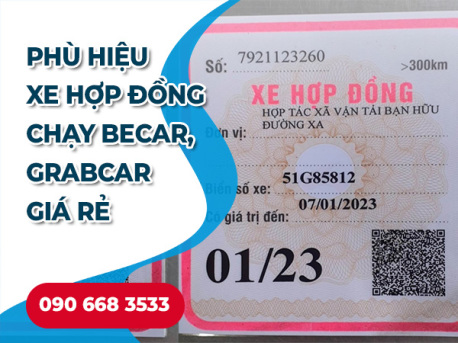 Nhận Làm Phù Hiệu Xe ô tô chạy Grab giá rẻ tại Hồ Chí Minh