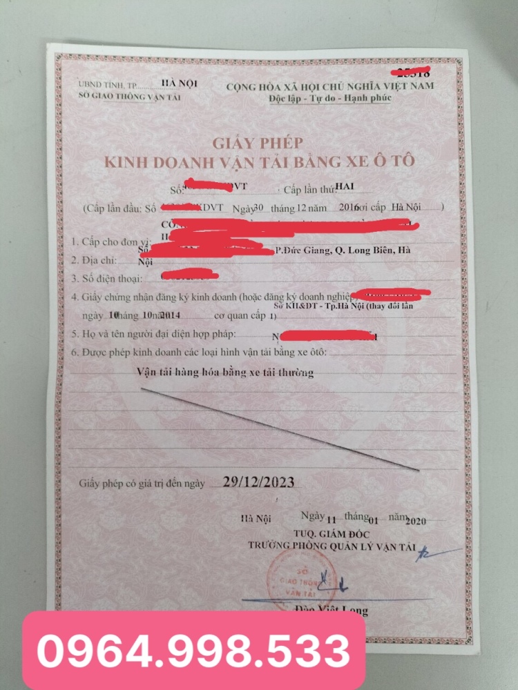 Cấp giấy phép kinh doanh vận tải cực đơn giản tại Bình Dương