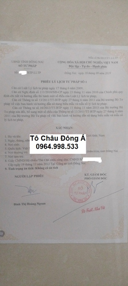 Cấp phiếu lý lịch tư pháp tại Kon Tum giá ưu đãi cực lớn