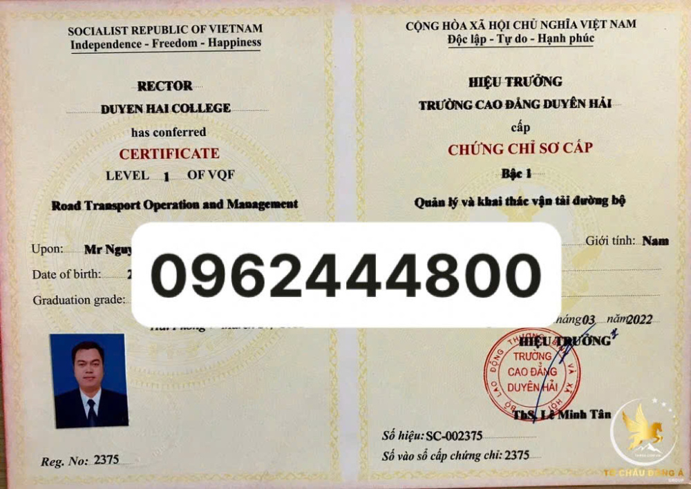ở Hòa Bình học Chứng chỉ sơ cấp vận tải ở đâu?