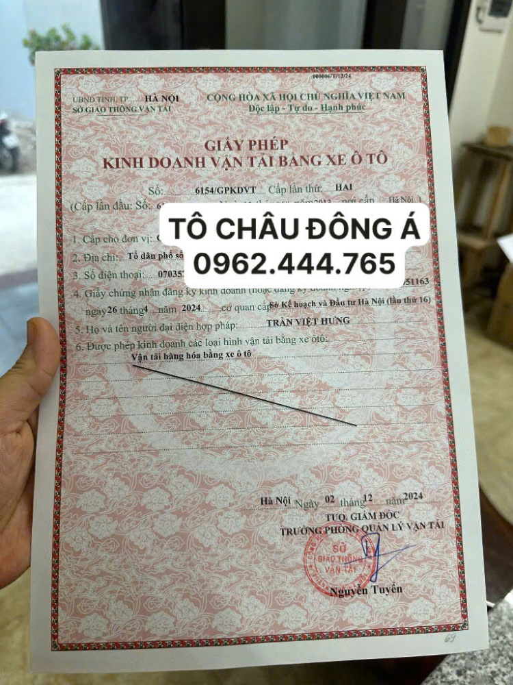 Thủ tục làm giấy phép kinh doanh vận tải tại Hòa Bình